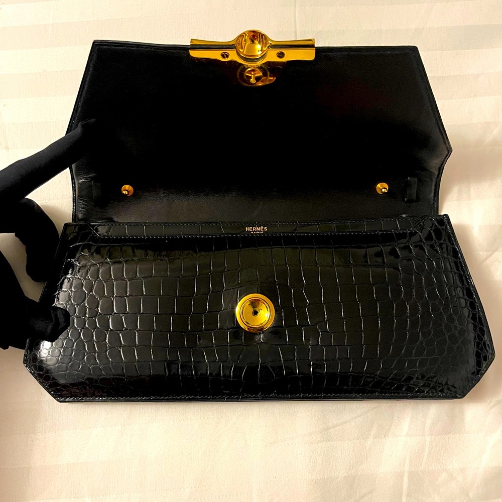 Hermes vintage crocodile envelope bag